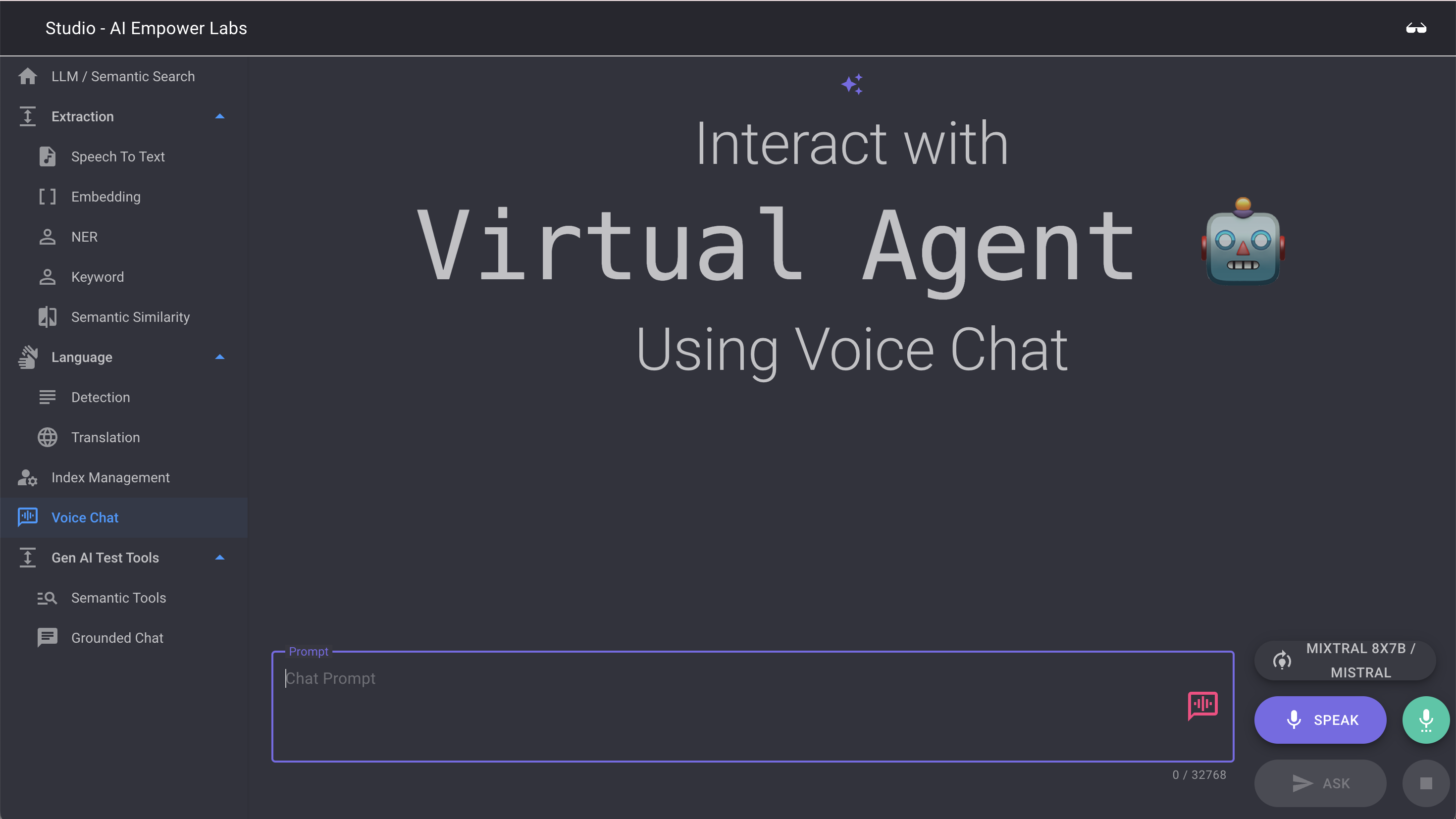 Studio Voice & Text conversational client